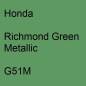 Preview: Honda, Richmond Green Metallic, G51M.